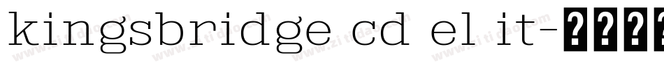 kingsbridge cd el it字体转换